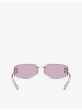 Miu Miu MU A51S square-frame metal sunglasses, UK version