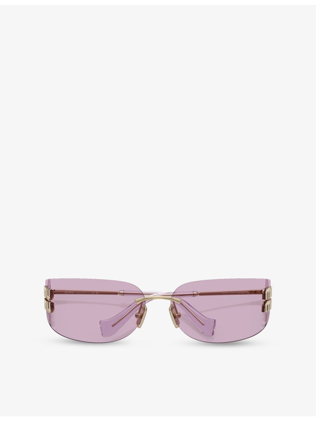 Miu Miu MU A51S square-frame metal sunglasses, UK version