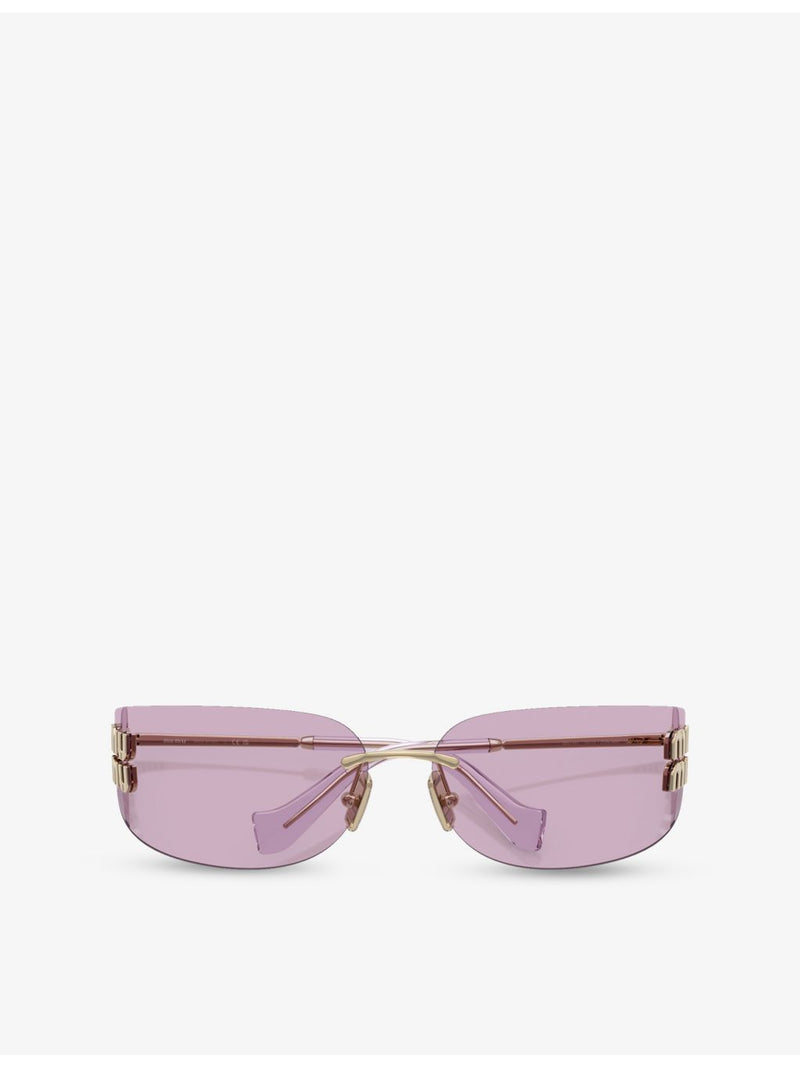 Miu Miu MU A51S square-frame metal sunglasses, UK version