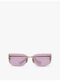 Miu Miu MU A51S square-frame metal sunglasses, UK version