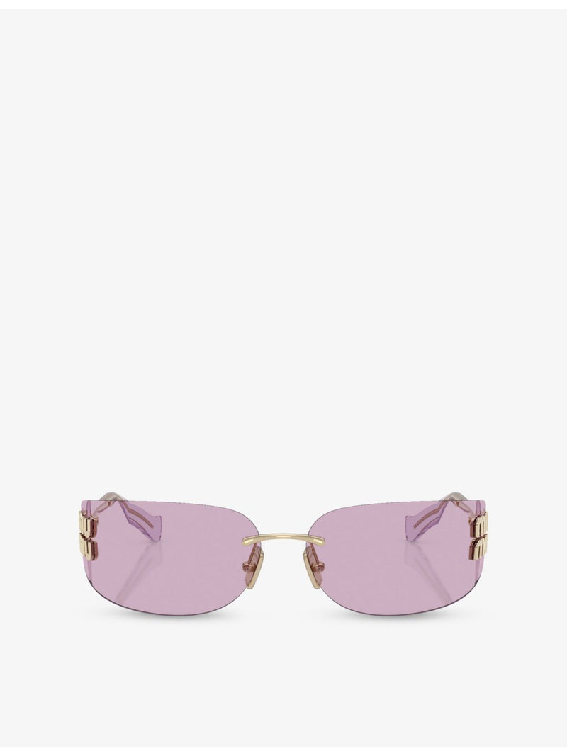 Miu Miu MU A51S square-frame metal sunglasses, UK version