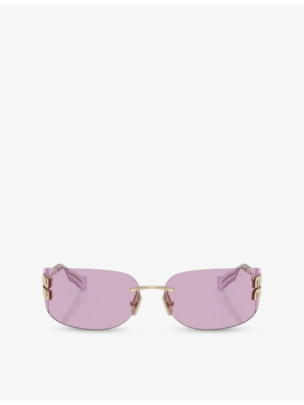 Miu Miu MU A51S square-frame metal sunglasses, UK version
