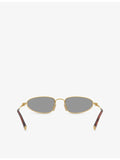 Miu Miu MU A52S oval-frame metal sunglasses, imported from the UK
