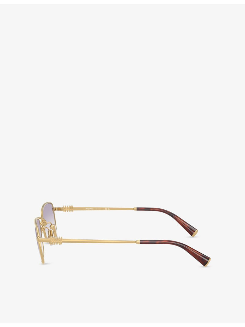 Miu Miu MU A53S square-frame metal sunglasses - British product
