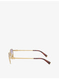 Miu Miu MU A53S square-frame metal sunglasses - British product