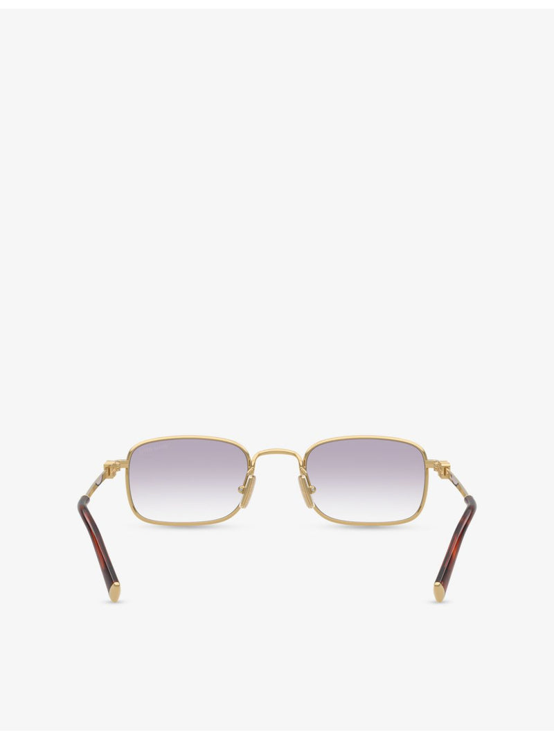 Miu Miu MU A53S square-frame metal sunglasses - British product