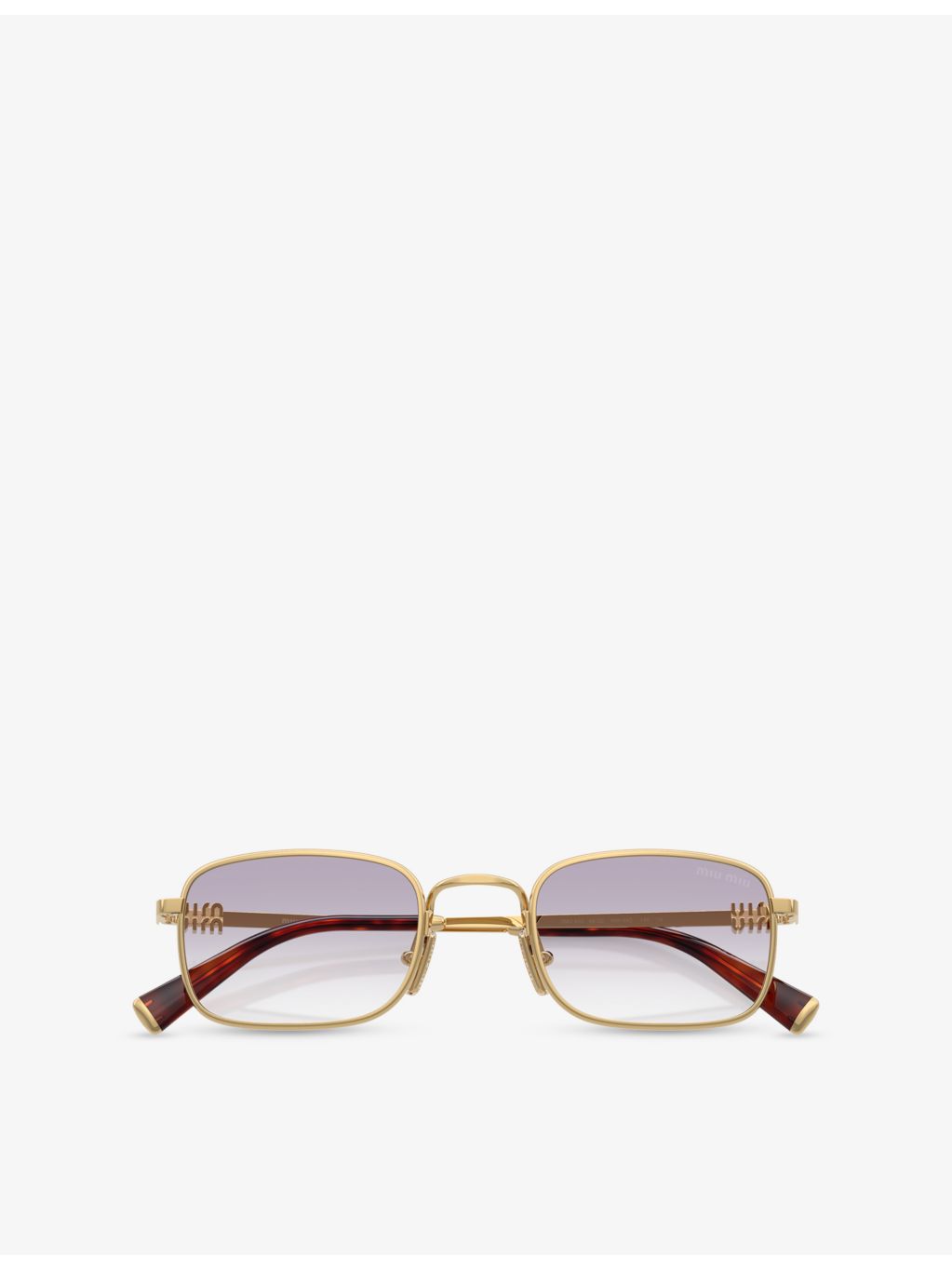 Miu Miu MU A53S square-frame metal sunglasses - British product