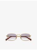 Miu Miu MU A53S square-frame metal sunglasses - British product