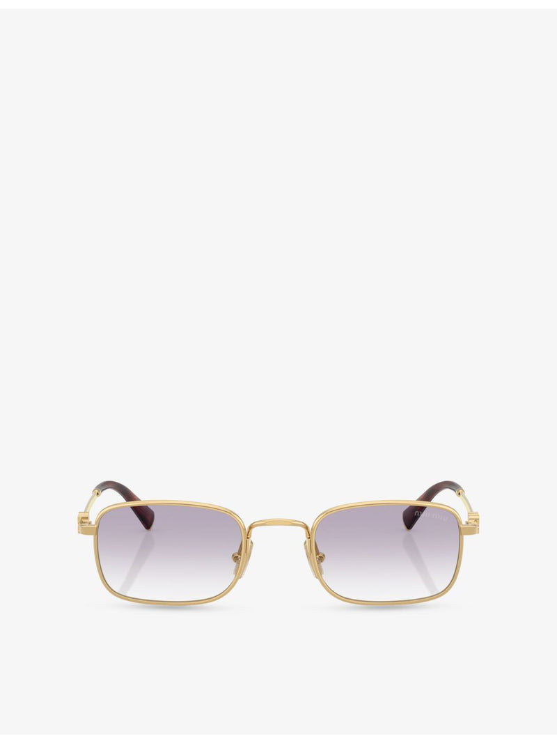 Miu Miu MU A53S square-frame metal sunglasses - British product