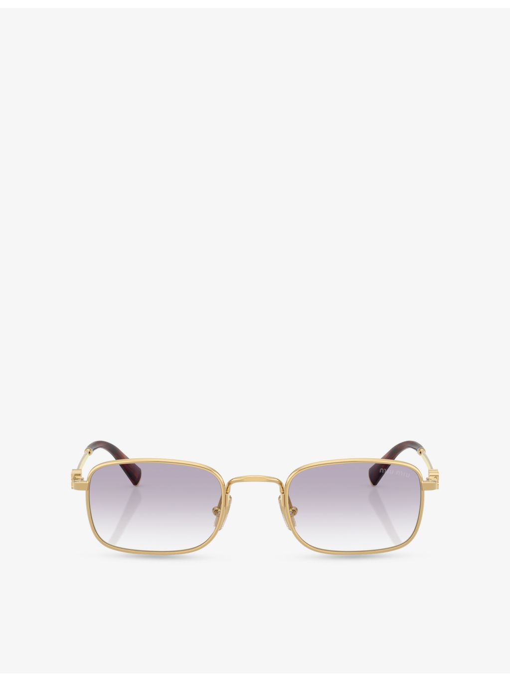 Miu Miu MU A53S square-frame metal sunglasses - British product