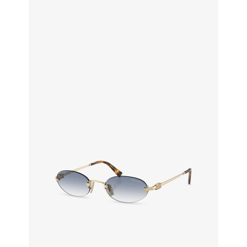 Miu Miu oval-frame metal sunglasses MU A54S - British product