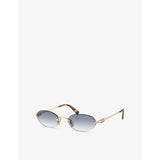 Miu Miu oval-frame metal sunglasses MU A54S - British product