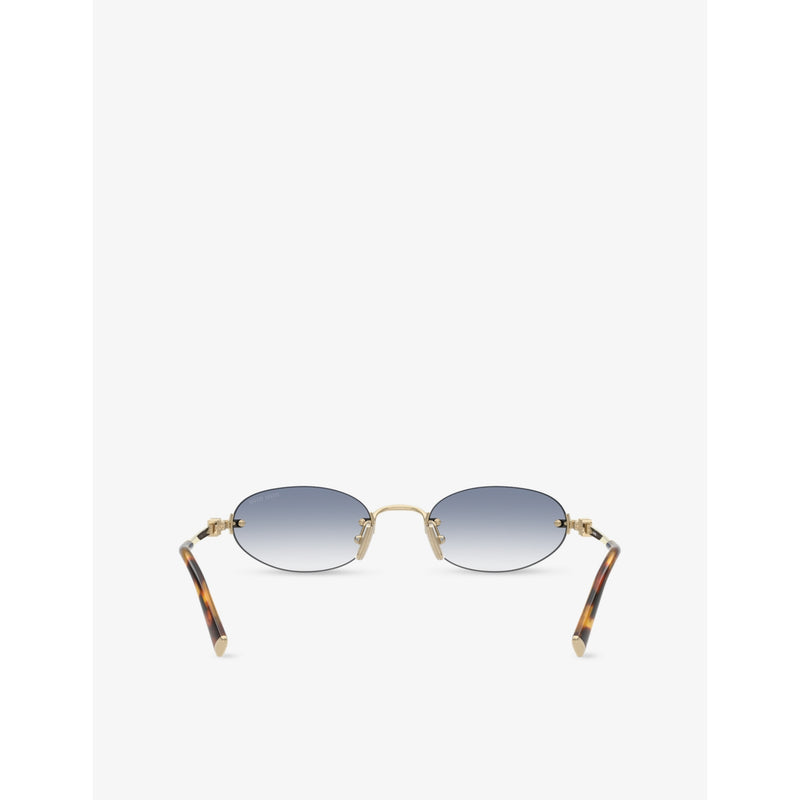 Miu Miu oval-frame metal sunglasses MU A54S - British product