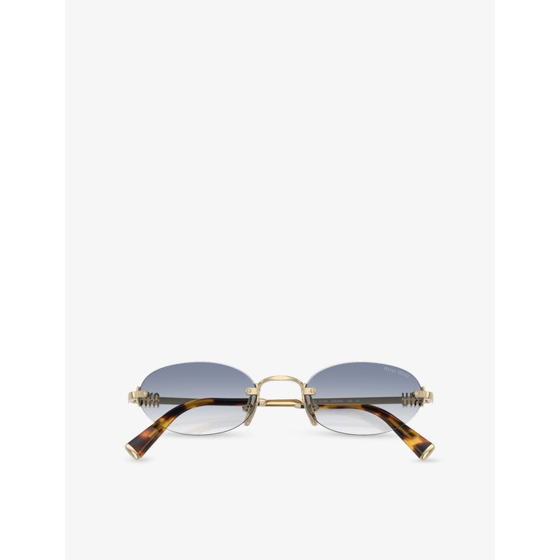 Miu Miu oval-frame metal sunglasses MU A54S - British product
