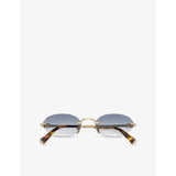Miu Miu oval-frame metal sunglasses MU A54S - British product