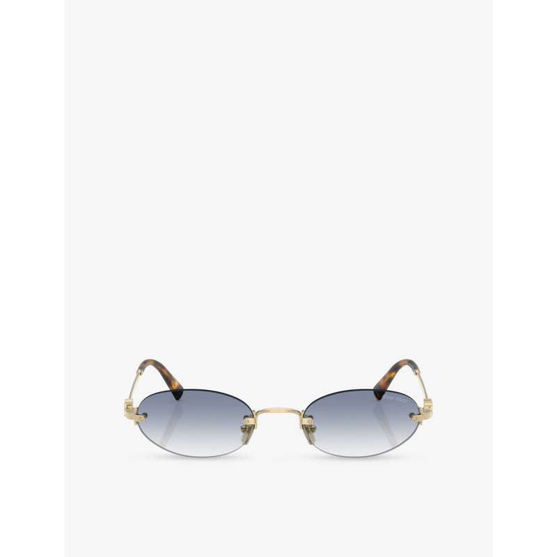 Miu Miu oval-frame metal sunglasses MU A54S - British product