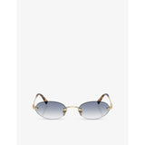 Miu Miu oval-frame metal sunglasses MU A54S - British product