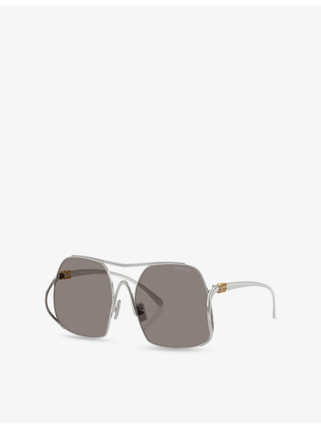 Miu Miu MU A55S square metal sunglasses - British product