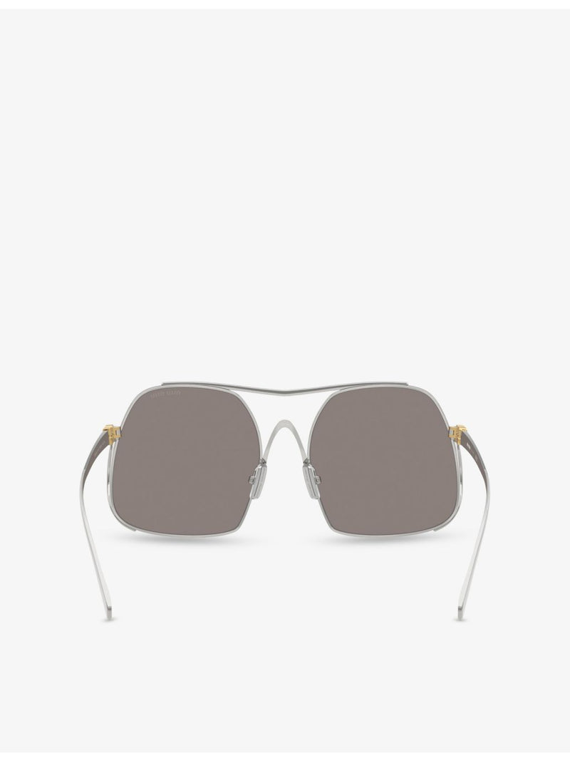 Miu Miu MU A55S square metal sunglasses - British product