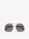 Miu Miu MU A55S square metal sunglasses - British product