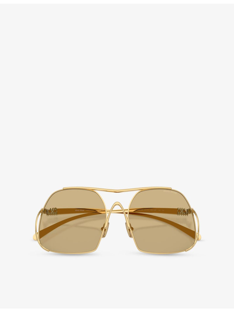 Miu Miu square-frame metal sunglasses A55S - British product