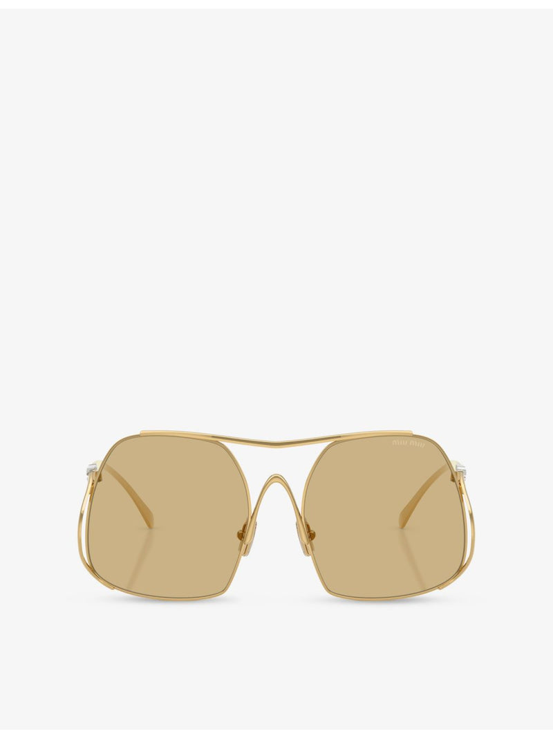 Miu Miu square-frame metal sunglasses A55S - British product