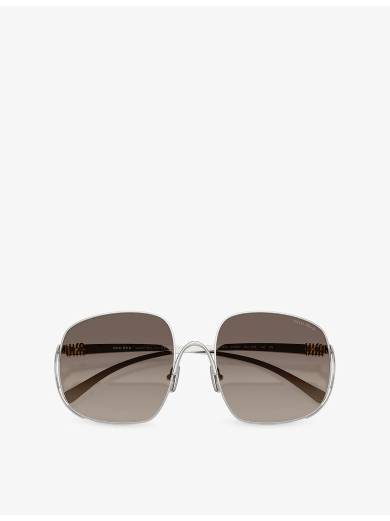 Miu Miu MU A57S square-frame metal sunglasses - British product