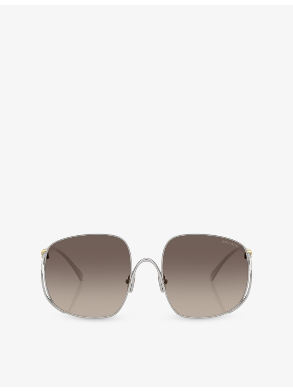 Miu Miu MU A57S square-frame metal sunglasses - British product