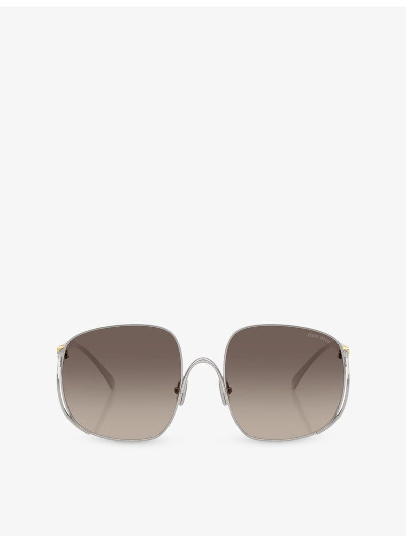 Miu Miu MU A57S square-frame metal sunglasses - British product