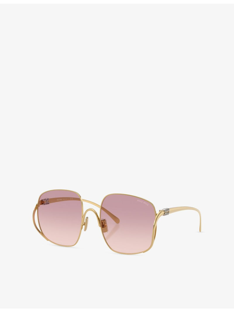 Miu Miu MU A57S square-frame metal sunglasses - British product