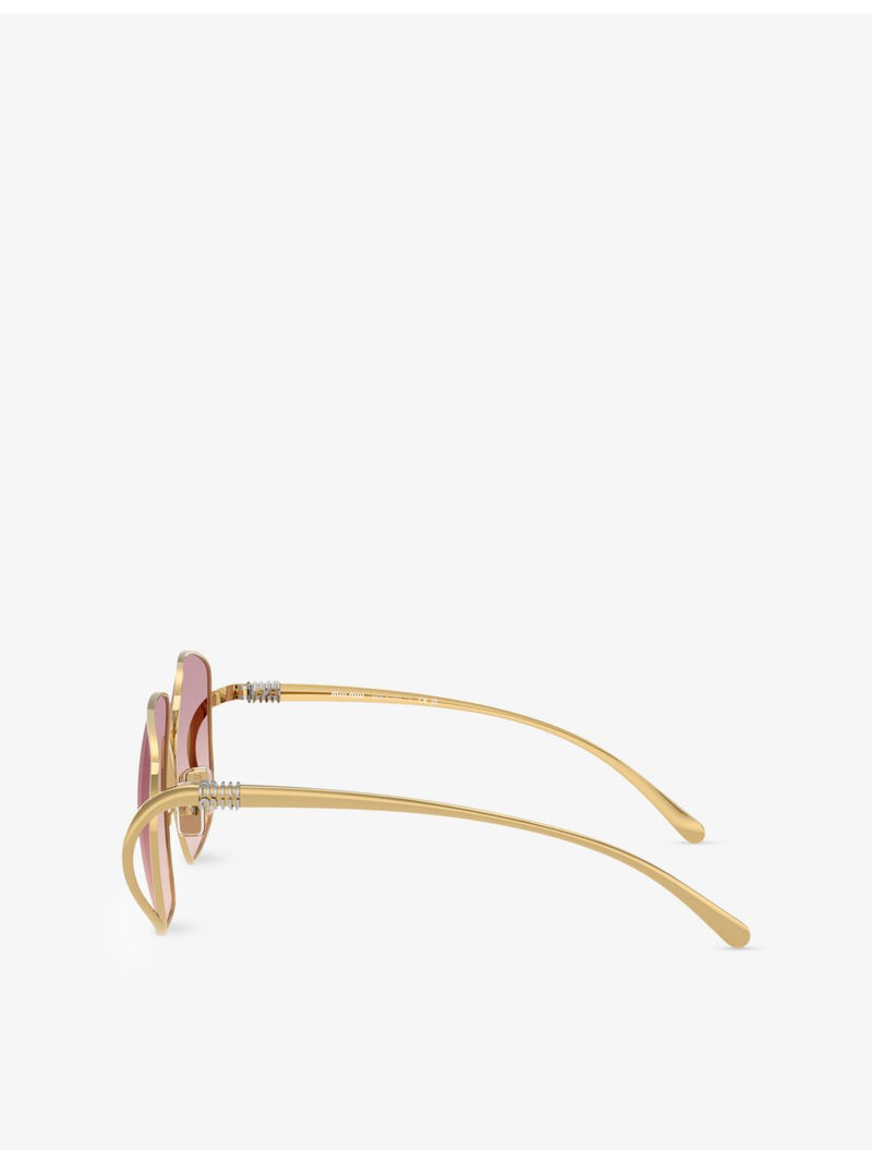 Miu Miu MU A57S square-frame metal sunglasses - British product