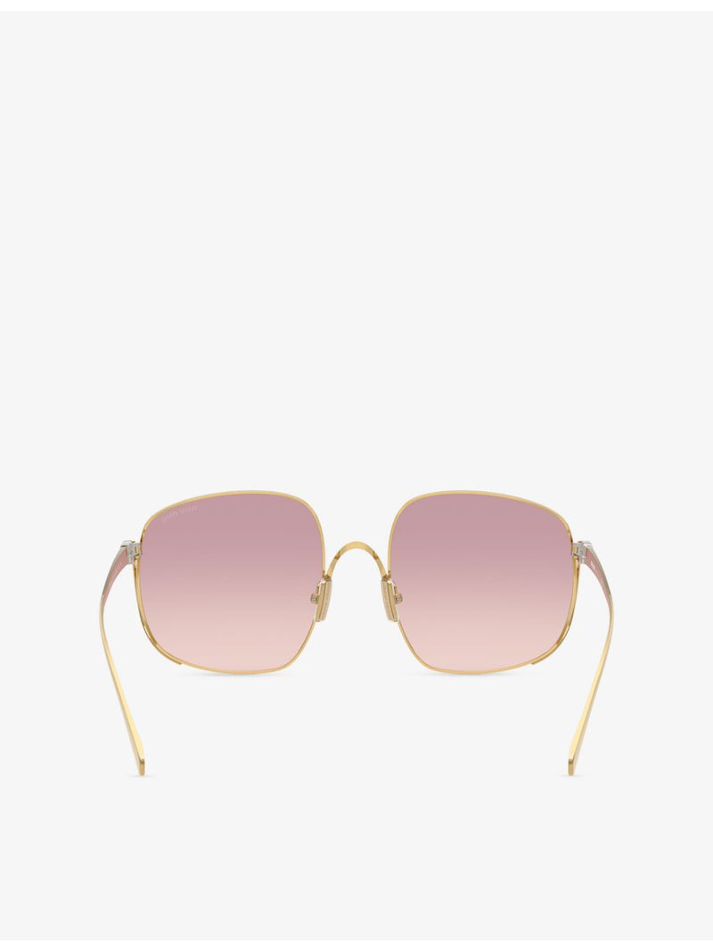 Miu Miu MU A57S square-frame metal sunglasses - British product