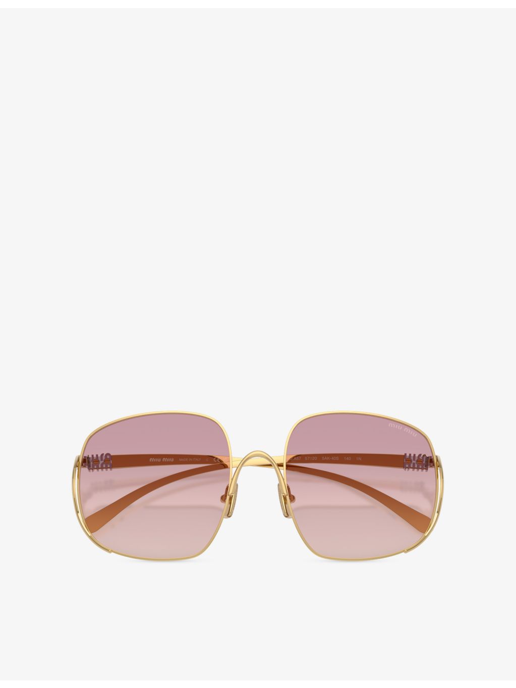 Miu Miu MU A57S square-frame metal sunglasses - British product