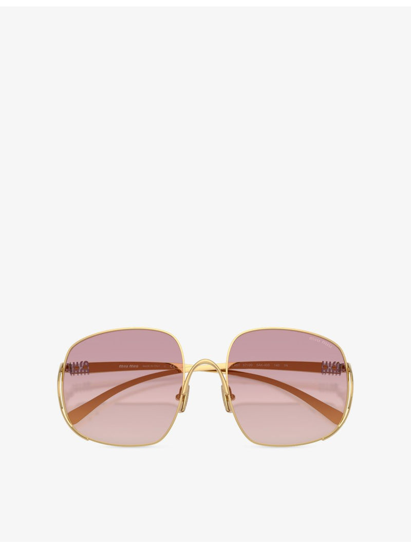 Miu Miu MU A57S square-frame metal sunglasses - British product