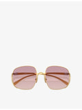 Miu Miu MU A57S square-frame metal sunglasses - British product
