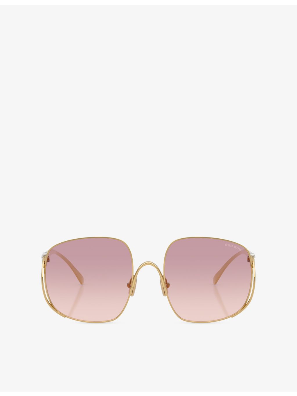 Miu Miu MU A57S square-frame metal sunglasses - British product