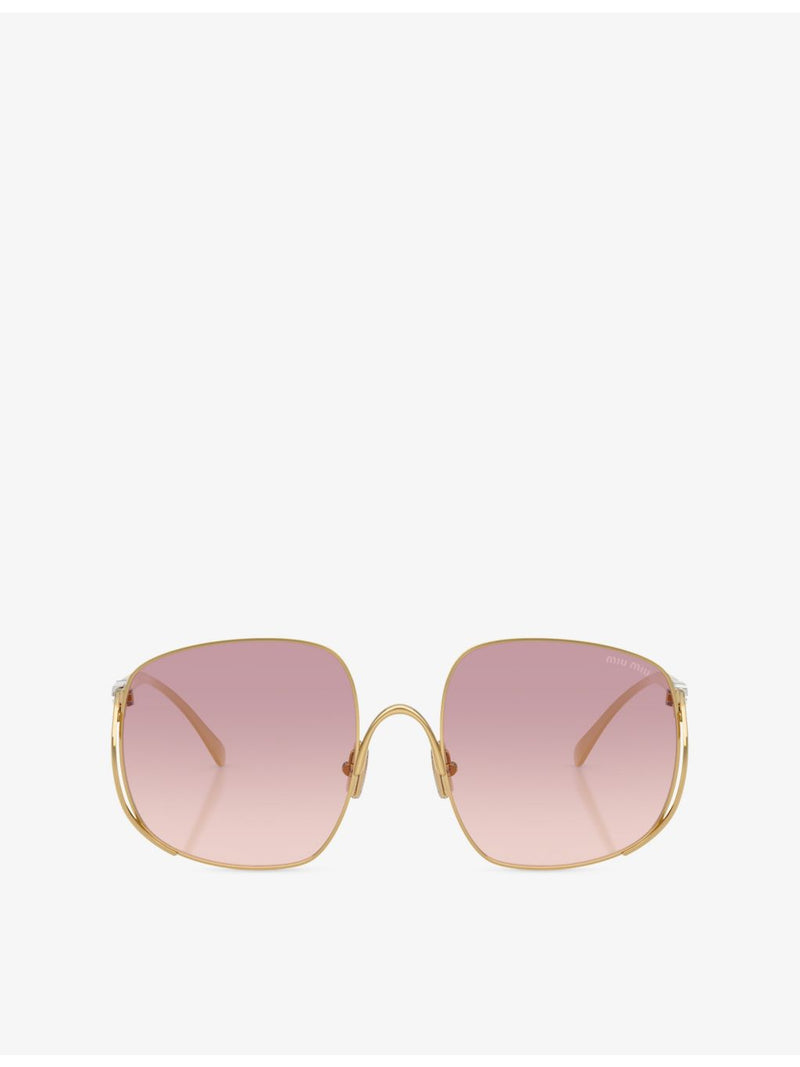 Miu Miu MU A57S square-frame metal sunglasses - British product