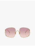 Miu Miu MU A57S square-frame metal sunglasses - British product