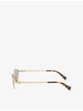 Miu Miu sunglasses, oval-frame metal MU 56ZS (British brand)