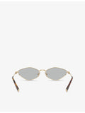 Miu Miu sunglasses, oval-frame metal MU 56ZS (British brand)