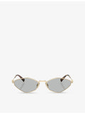 Miu Miu sunglasses, oval-frame metal MU 56ZS (British brand)