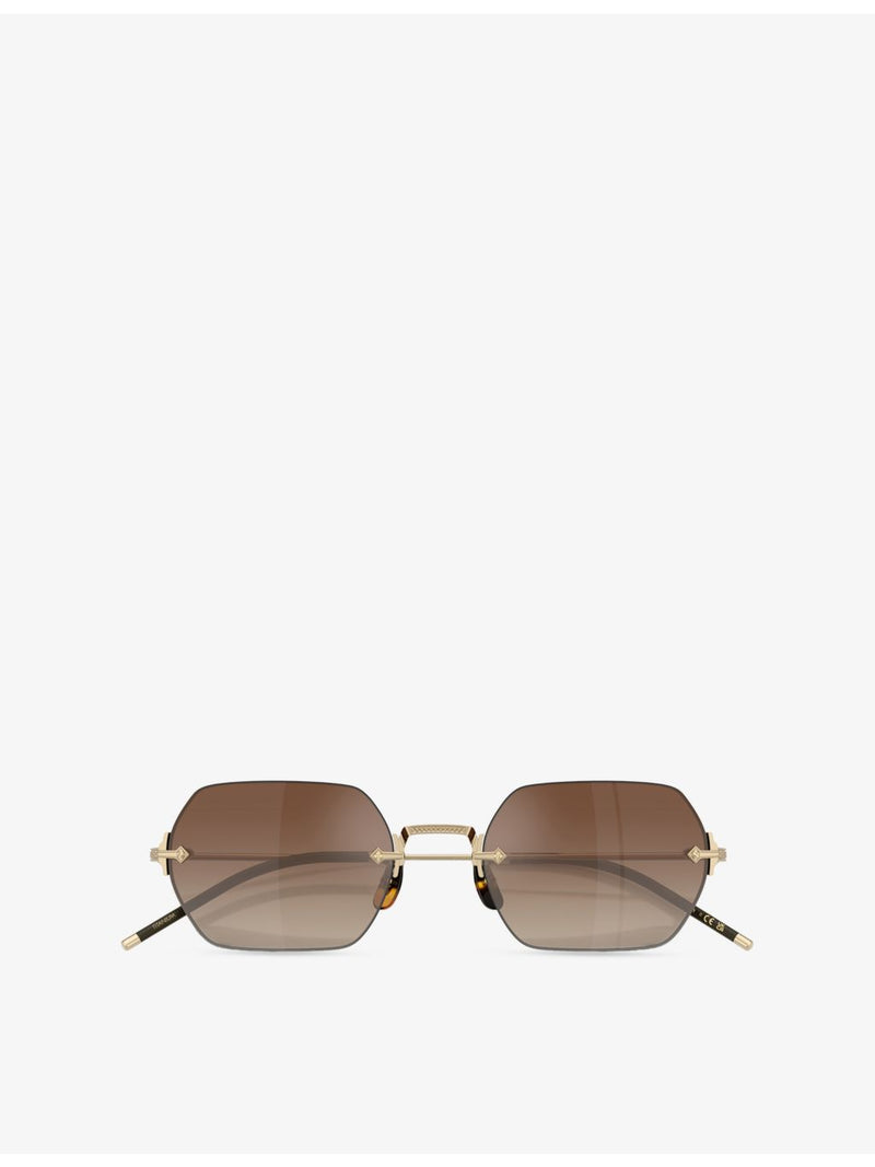 Oliver Peoples OV1353ST TK13 rectangle metal sunglasses, imported from the UK