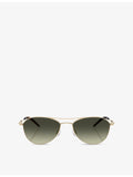 Oliver Peoples Aero II pilot steel sunglasses (British brand)