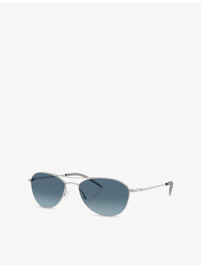 Oliver Peoples Aero II pilot-frame steel sunglasses 5.7cm lenses (British brand)