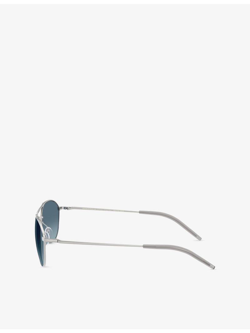 Oliver Peoples Aero II pilot-frame steel sunglasses 5.7cm lenses (British brand)