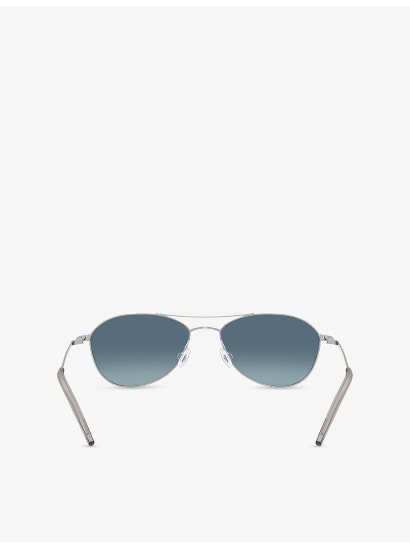 Oliver Peoples Aero II pilot-frame steel sunglasses 5.7cm lenses (British brand)