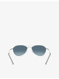 Oliver Peoples Aero II pilot-frame steel sunglasses 5.7cm lenses (British brand)