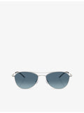 Oliver Peoples Aero II pilot-frame steel sunglasses 5.7cm lenses (British brand)