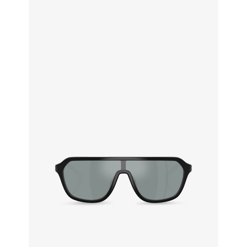 Oliver Peoples OV5591SU shield-frame acetate sunglasses, UK version