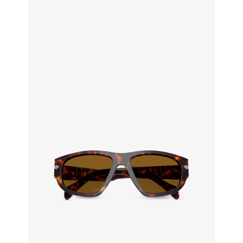 Persol PO 0050S acetate square sunglasses tortoiseshell finish, imported from the UK